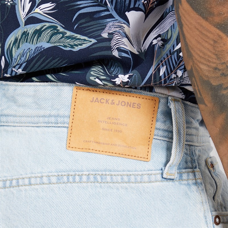 JACK & JONES Mens Tony Original 210 Shorts Blue Denim - Image 3