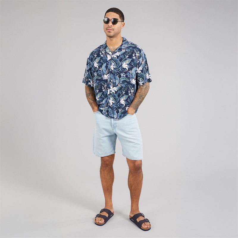 JACK & JONES Mens Tony Original 210 Shorts Blue Denim - Image 4