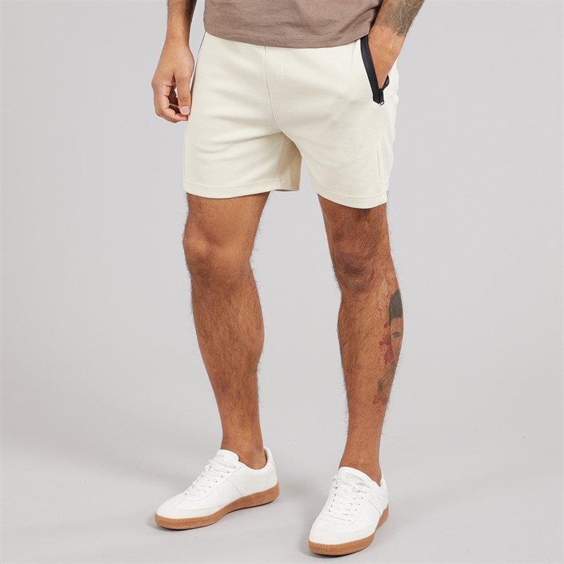 JACK & JONES Mens Gordon Fusion Sweat Shorts Moonbeam Melange
