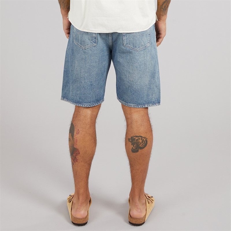 JACK & JONES Mens Alex Original 308 Shorts Blue Denim - Image 2
