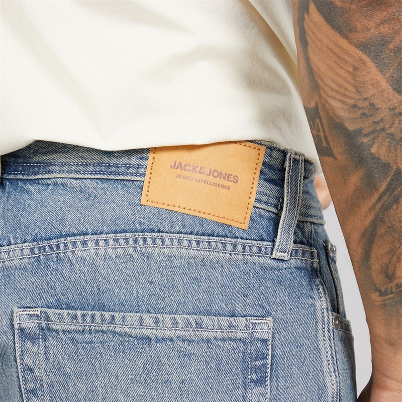 JACK & JONES Mens Alex Original 308 Shorts Blue Denim - Image 3