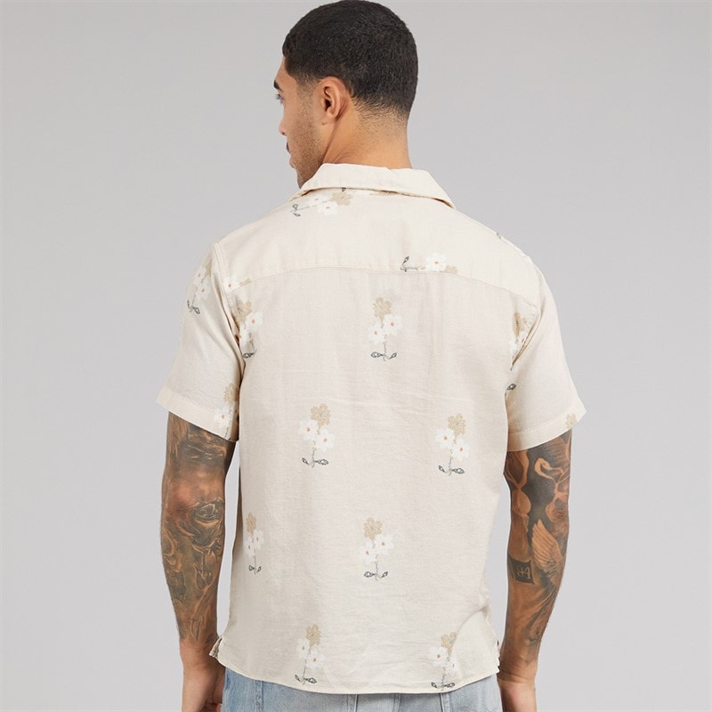 JACK & JONES Mens Mateo Resort Short Sleeve Shirt Moonbeam - Image 2