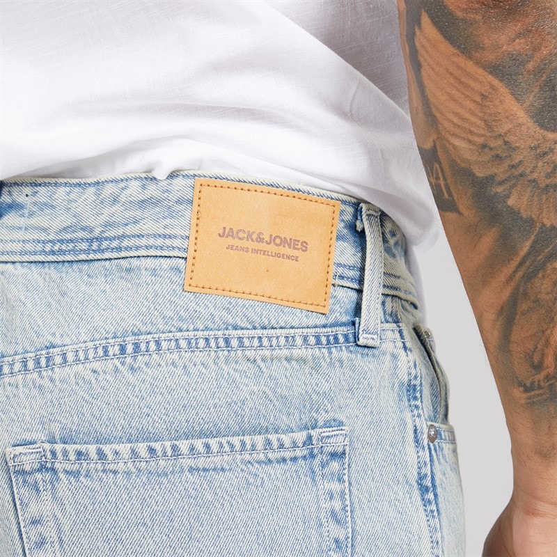 JACK & JONES Mens Alex Original 307 Shorts Blue Denim - Image 3