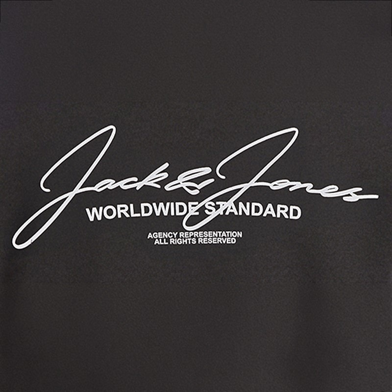 JACK & JONES Mens Cover Three Pack Sweatshirts Black/Asphalt/Falcon - Image 3