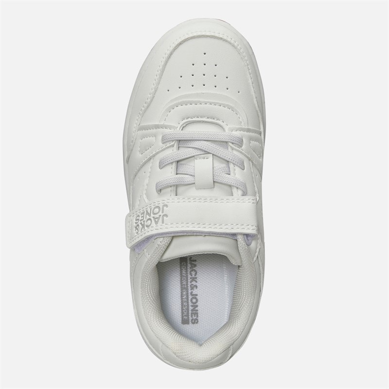 JACK & JONES Boys North PU Trainers Bright White - Image 4