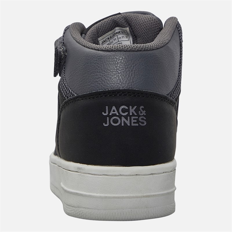 JACK & JONES Boys Bolt PU Mid Trainers Black - Image 3