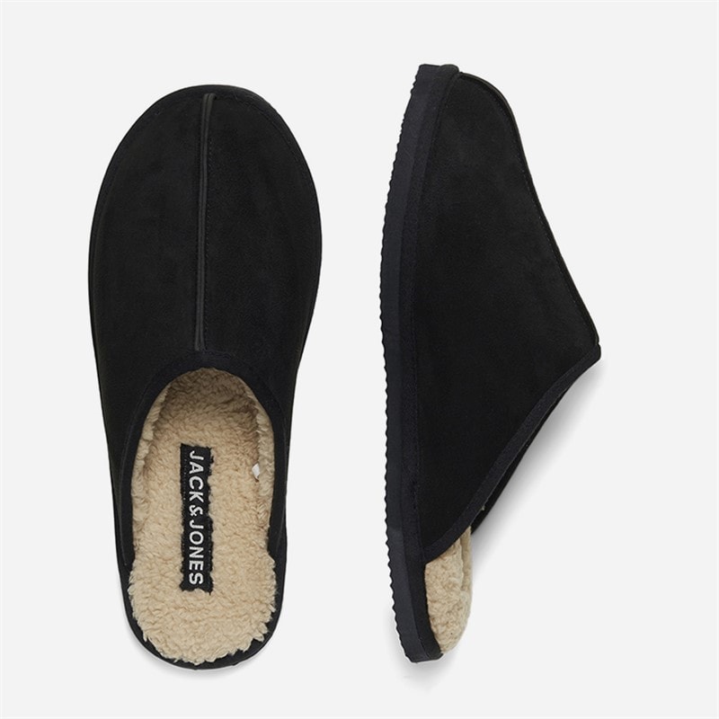 JACK & JONES Mens Dudely Slippers Anthracite - Image 3