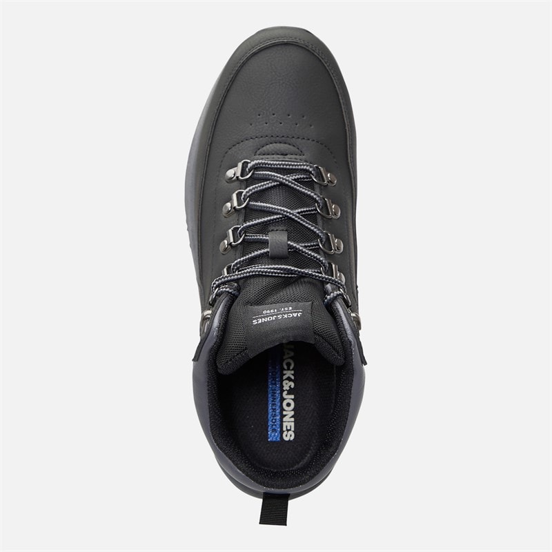 JACK & JONES Mens Melfort PU Boots Anthracite - Image 4