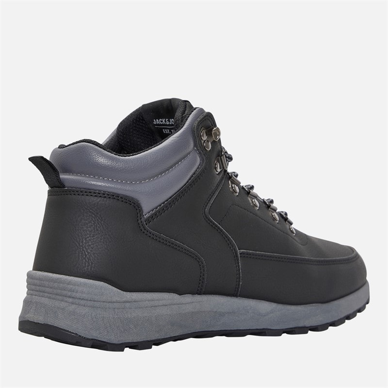 JACK & JONES Mens Melfort PU Boots Anthracite - Image 5