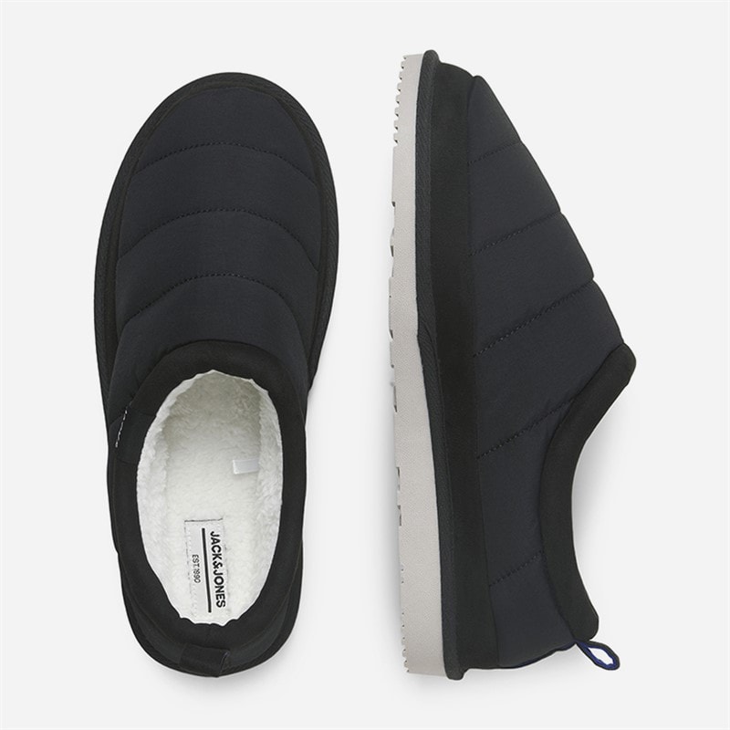 JACK & JONES Mens Puff Mule Slippers Anthracite - Image 3