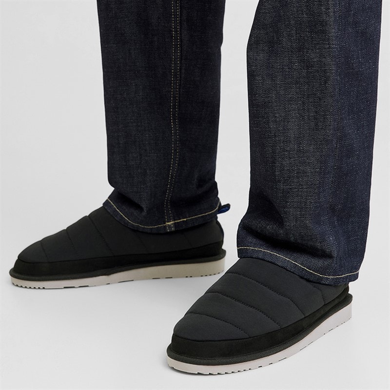 JACK & JONES Mens Puff Mule Slippers Anthracite - Image 4
