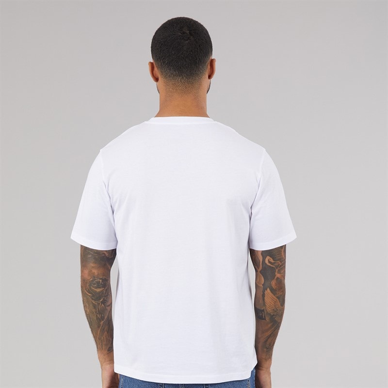 JACK & JONES Mens Five Pack Aris T-Shirts Falcon/Magical Forest/Bright White/Black/Insignia Blue - Image 3
