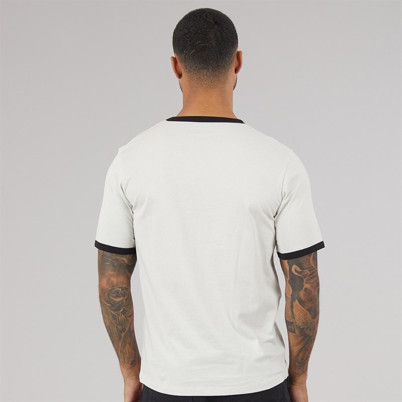 JACK & JONES Mens Three Pack Ringer T-Shirts Black/White/Glacier Gray - Image 3