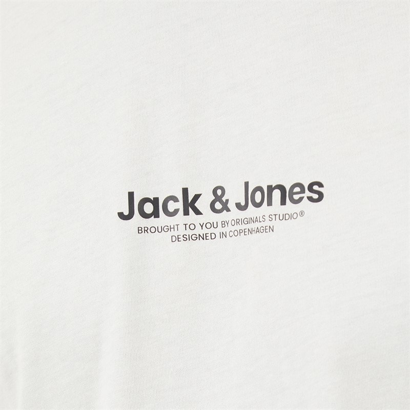JACK & JONES Mens Three Pack Ringer T-Shirts Black/White/Glacier Gray - Image 4