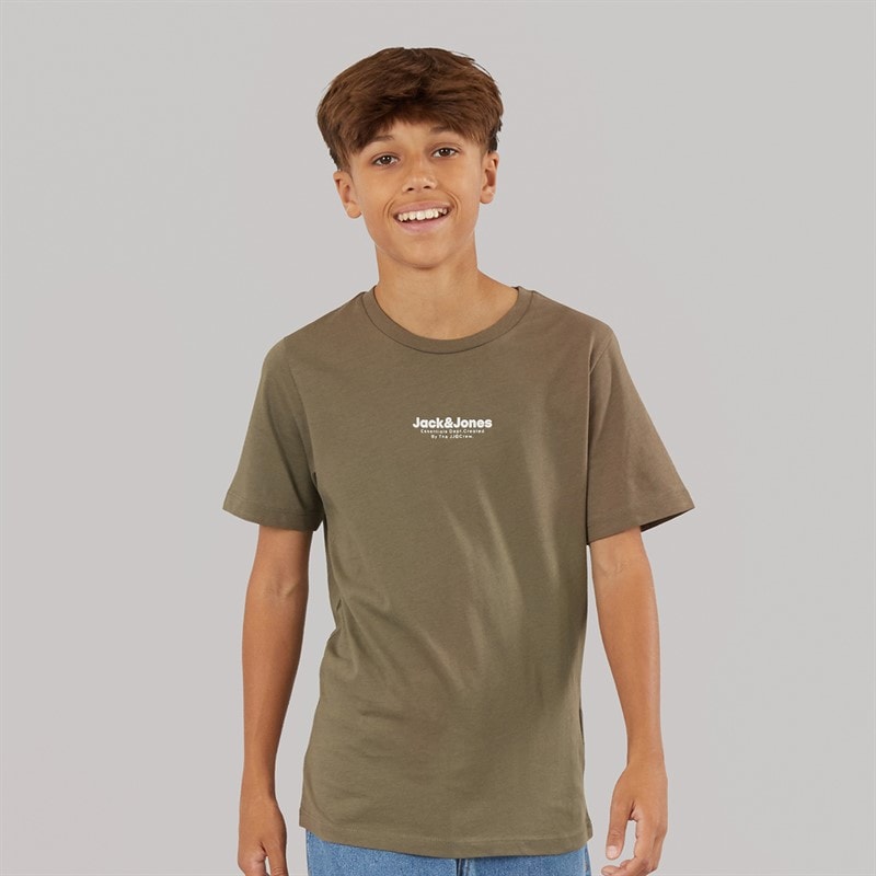 JACK & JONES Boys Haris Three Pack T-Shirts Black/Falcon/Magical Forest - Image 2