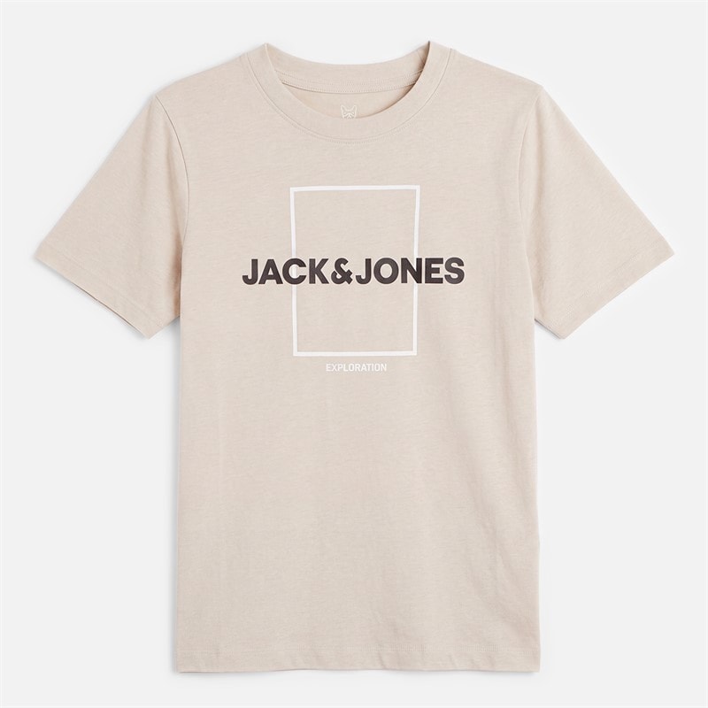 JACK & JONES Boys Andrew Five Pack T-Shirts White/Moonbeam/Vativer/Navy Blazer/Asphalt - Image 2