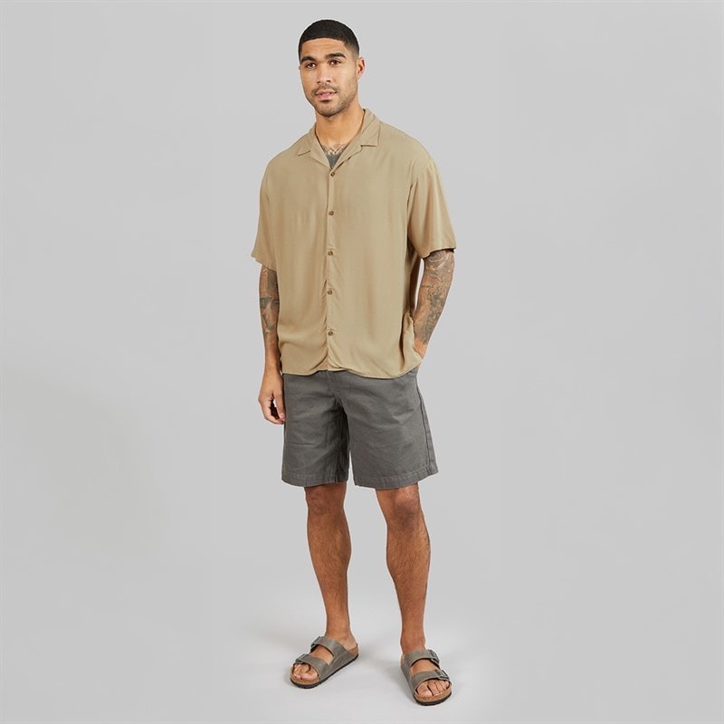 JACK & JONES Mens Jeff Solid Resort Short Sleeve Shirt Coriander - Image 3