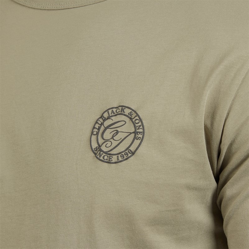 JACK & JONES Mens Alliance Crew Neck T-Shirt Vetiver - Image 3