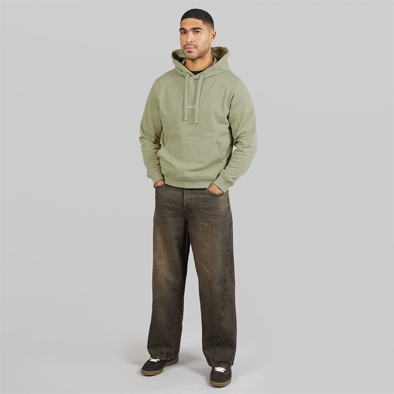 JACK & JONES Mens Norrebro Emb Hoodie Seagrass - Image 4