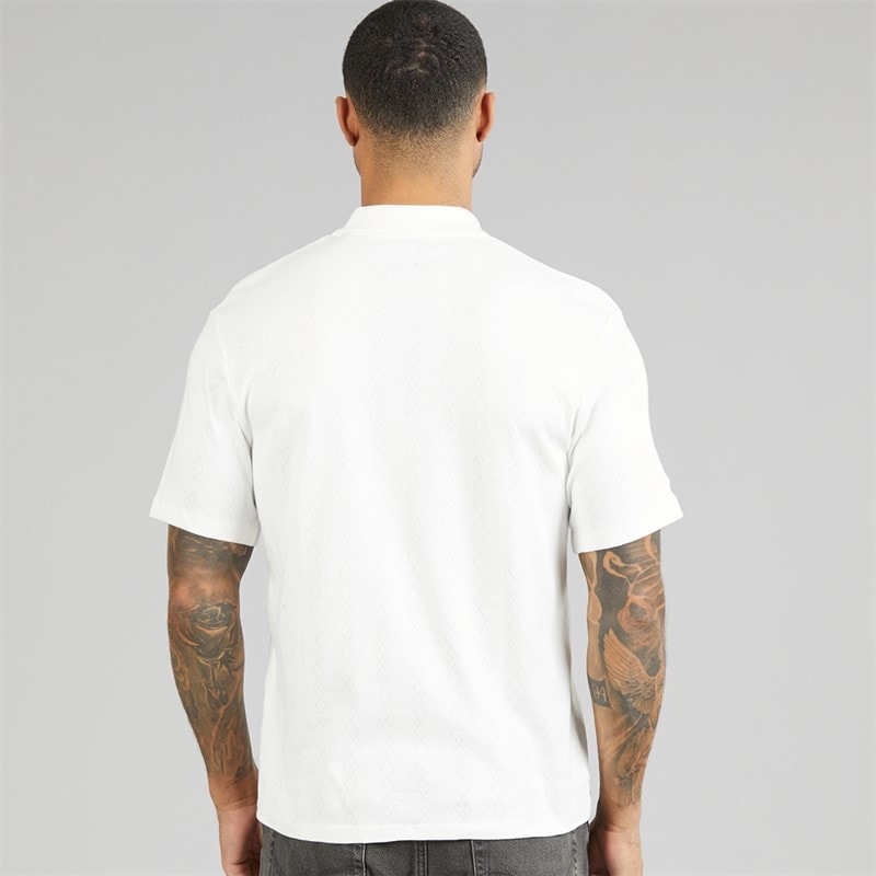 JACK & JONES Mens Blaroman Polo Shirt Cloud Dancer - Image 2