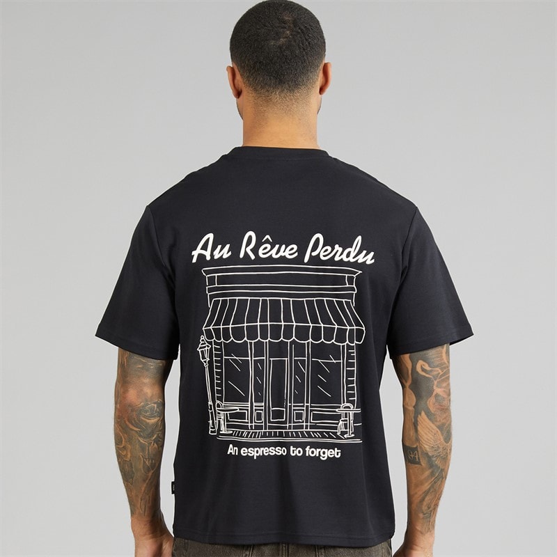 JACK & JONES Mens Blaandrew T-Shirt Black - Image 3