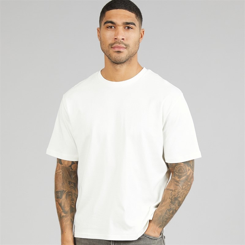 JACK & JONES Mens Blaandrew T-Shirt Cloud Dancer - Image 2