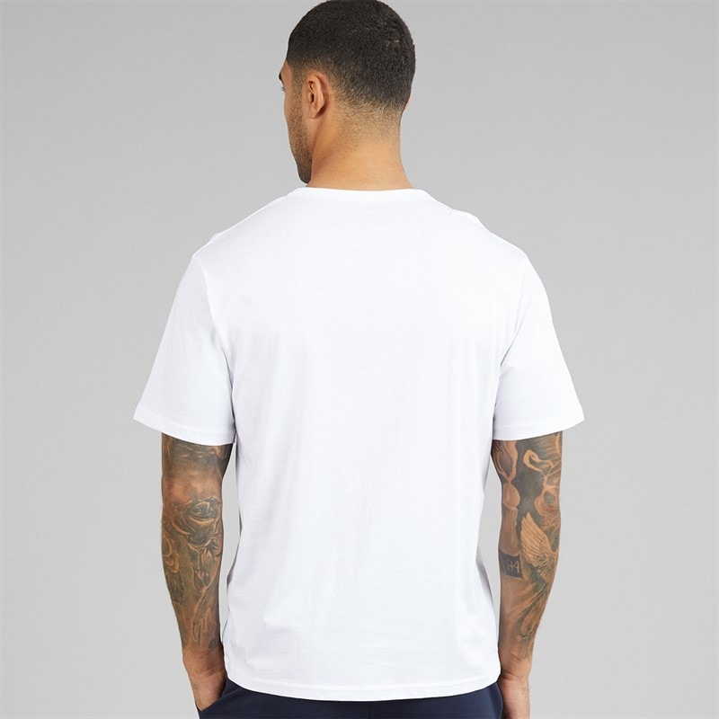 JACK & JONES Mens Alliance Crew Neck T-Shirt Bright White - Image 2