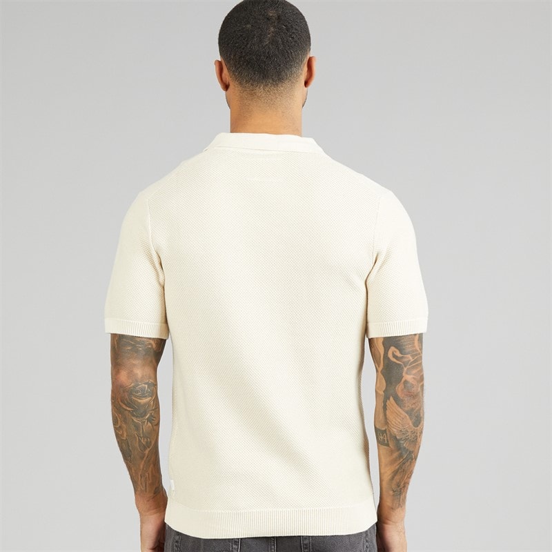 JACK & JONES Mens Cceaston Split Neck Polo Shirt Whitecap Gray - Image 2