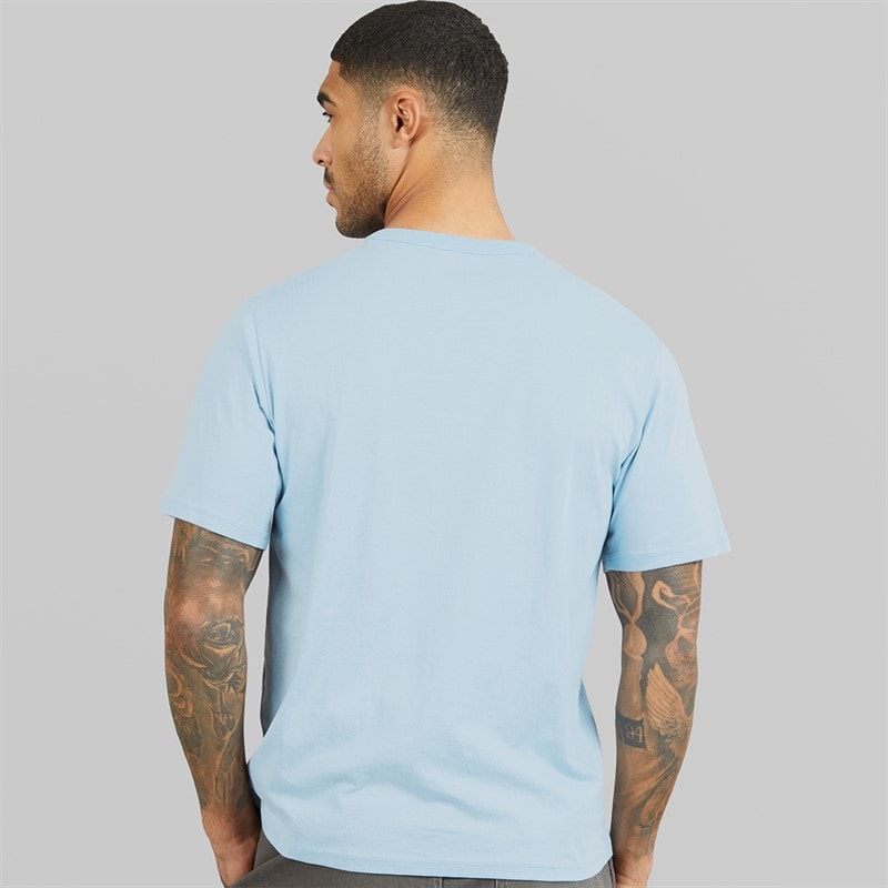JACK & JONES Mens Alliance Crew Neck T-Shirt Celestial Blue - Image 2