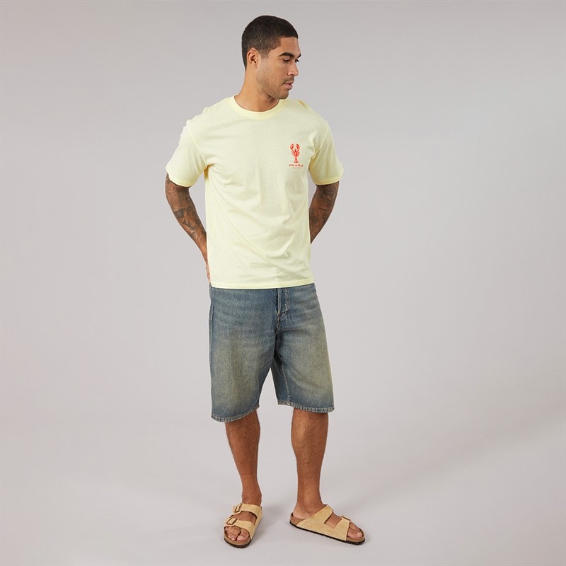 JACK & JONES Mens Oricon Graphic T-Shirt Transparent Yellow - Image 4