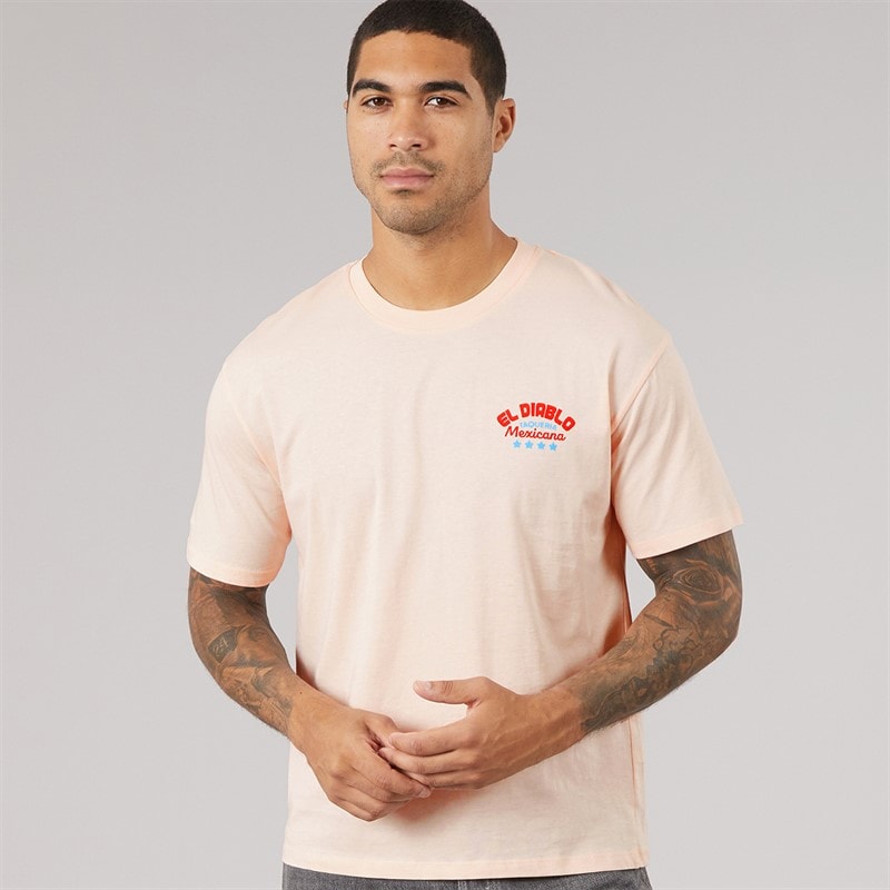 JACK & JONES Mens Oricon Graphic T-Shirt Pearl Blush - Image 2