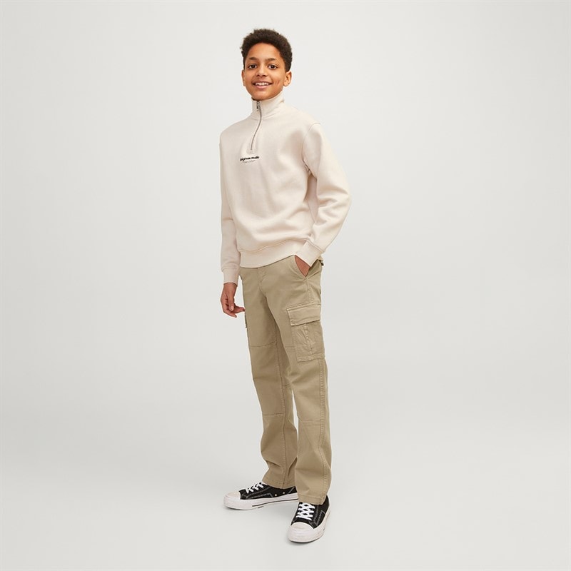JACK & JONES Boys Harlow Cargo Trousers Crockery - Image 2