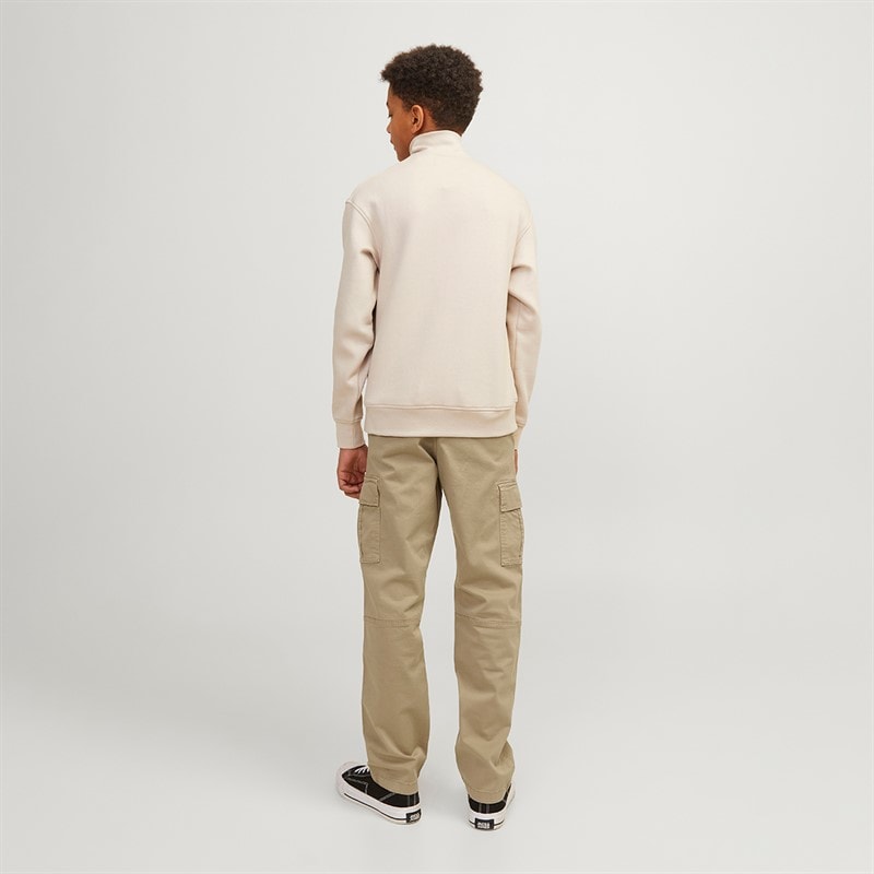 JACK & JONES Boys Harlow Cargo Trousers Crockery - Image 3