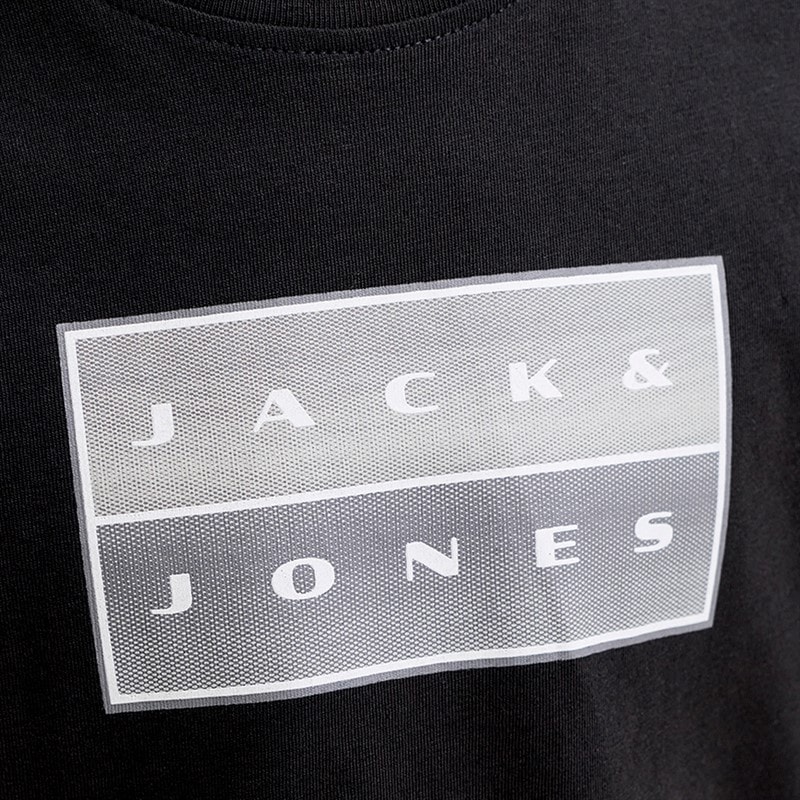 JACK & JONES Boys Corp Logo T-Shirt Black - Image 2