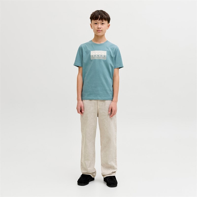 JACK & JONES Boys Fusion Dots Print T-Shirt North Atlantic - Image 2