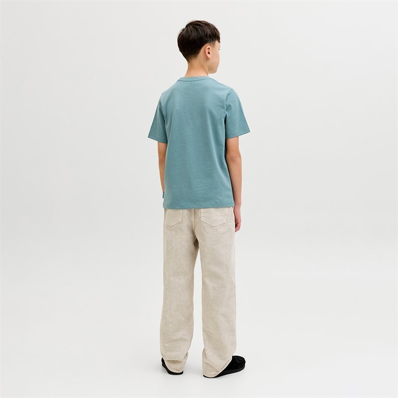 JACK & JONES Boys Fusion Dots Print T-Shirt North Atlantic - Image 3
