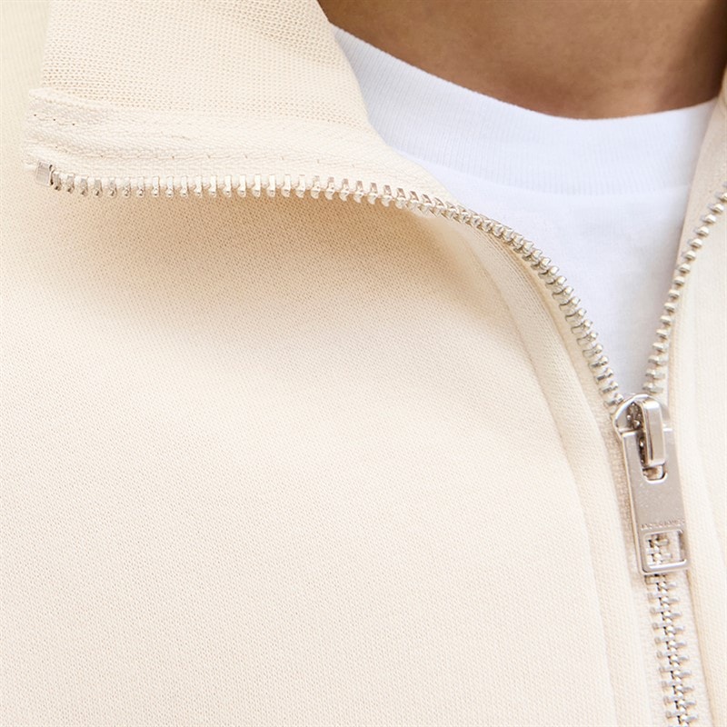 JACK & JONES Boys Soho Quarter Zip Sweatshirt Moonbeam - Image 3