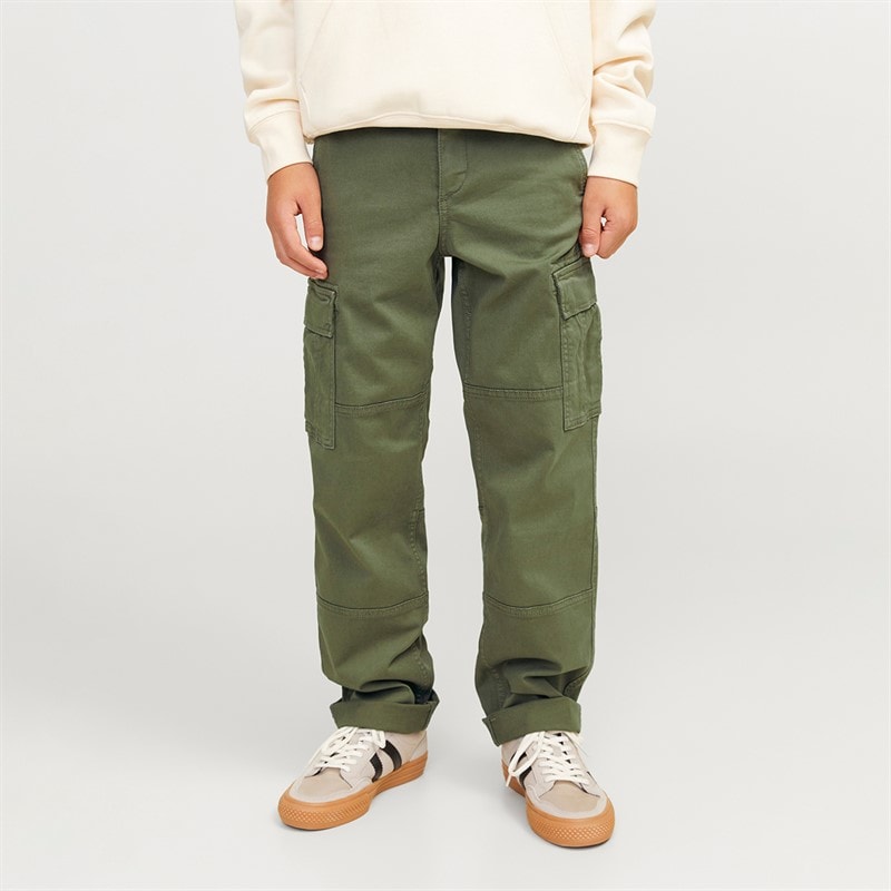 JACK & JONES Boys Barkley Cargo Trousers Olive Night