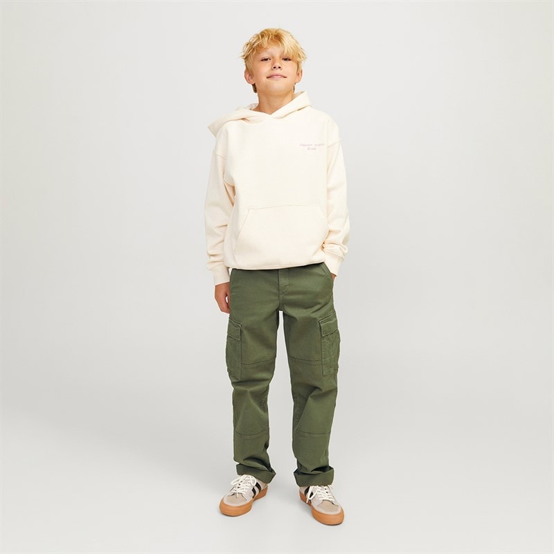 JACK & JONES Boys Barkley Cargo Trousers Olive Night - Image 2