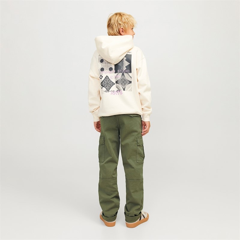 JACK & JONES Boys Barkley Cargo Trousers Olive Night - Image 3