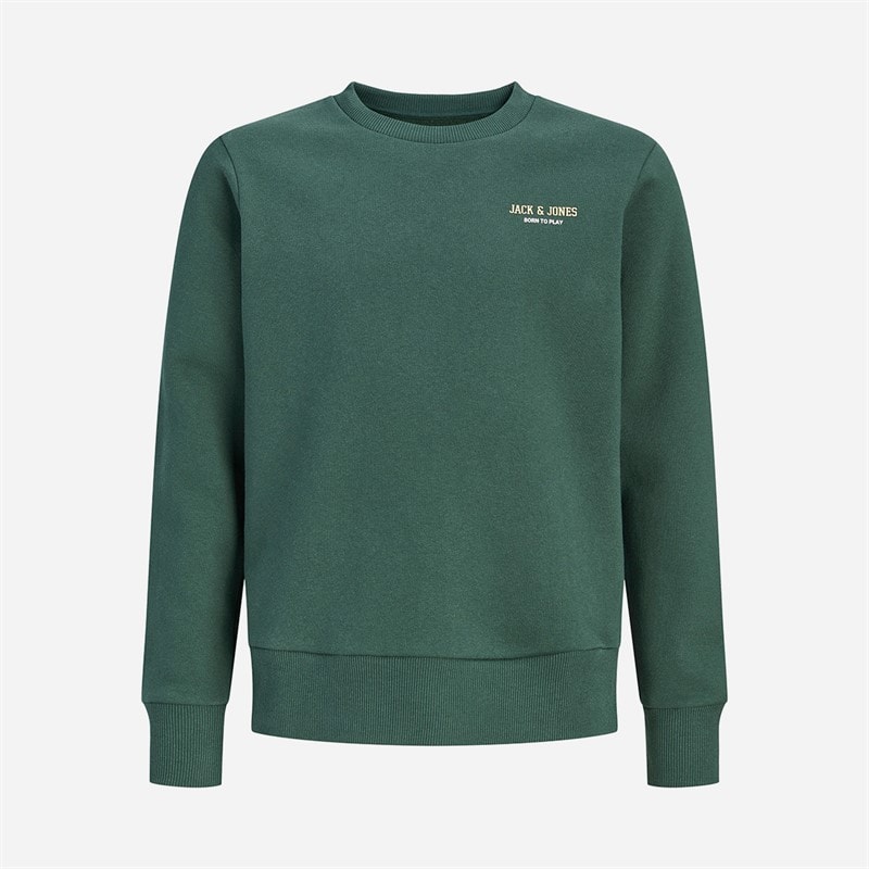 JACK & JONES Boys Game Set Match Sweatshirt Sycamore - Image 2