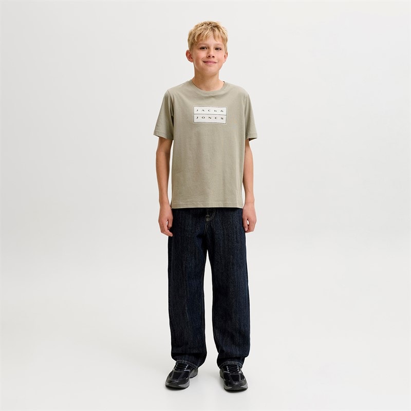 JACK & JONES Boys Fusion Dots Print T-Shirt Vetiver - Image 2