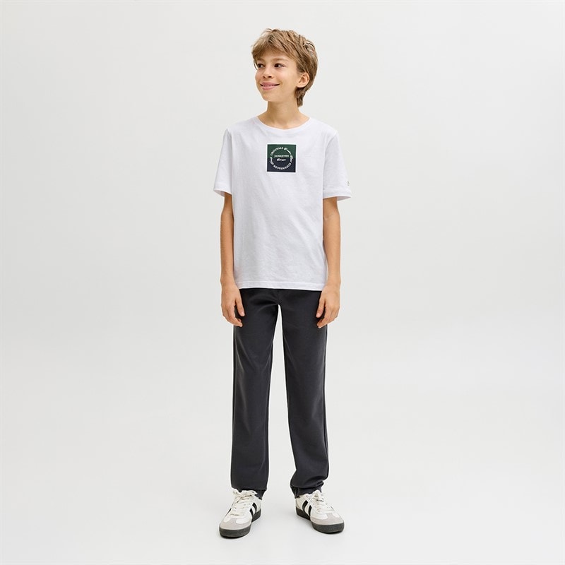 JACK & JONES Boys Fusion Dots Print T-Shirt Bright White - Image 2