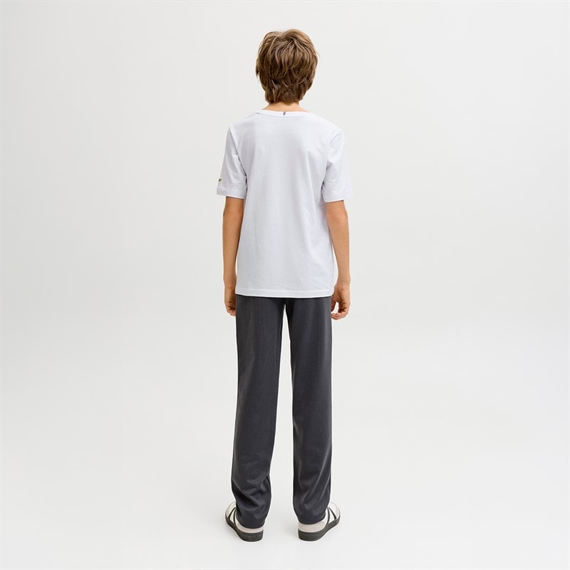 JACK & JONES Boys Fusion Dots Print T-Shirt Bright White - Image 3