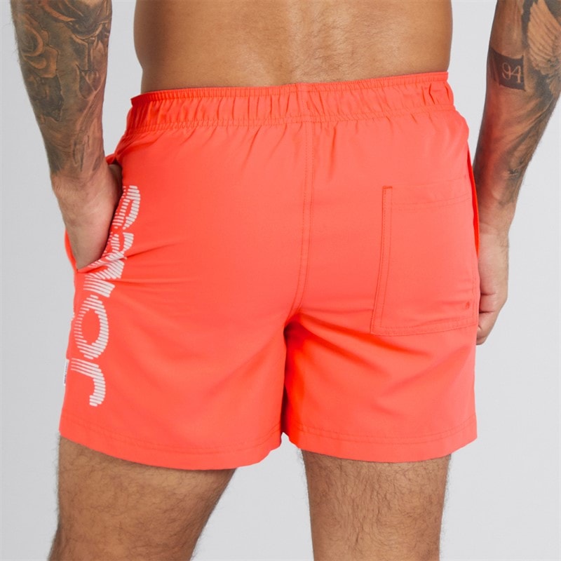 JACK & JONES JACK AND JONES Mens Aruba Jones SwimShorts Hot Coral - Image 2