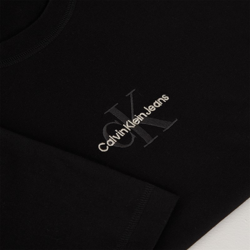 Calvin Klein Jeans Mens Monologo T-Shirt CK Black - Image 3