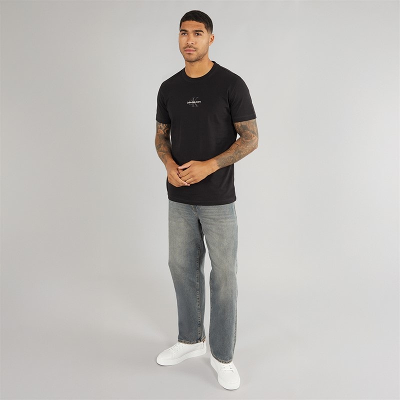 Calvin Klein Jeans Mens Monologo T-Shirt CK Black - Image 4