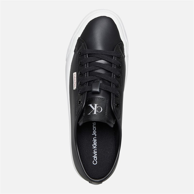 Calvin Klein Jeans Womens Platform Vulc Trainers Ck Black - Image 4