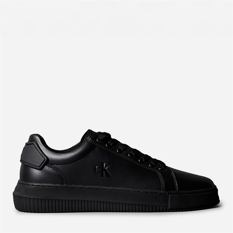 Calvin Klein Jeans Mens Chunky Cupsole Trainers Triple Black - Image 1