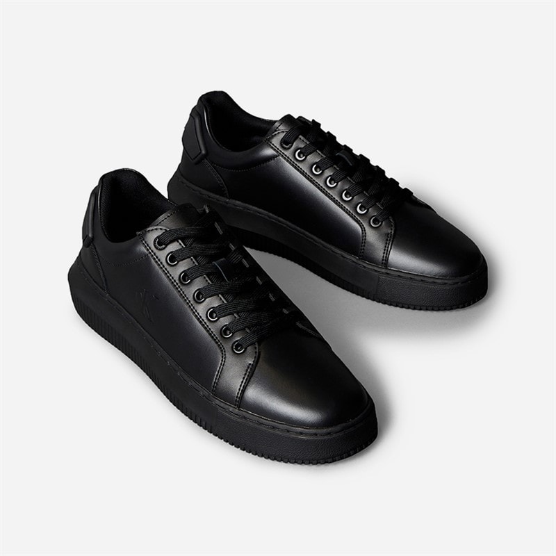 Calvin Klein Jeans Mens Chunky Cupsole Trainers Triple Black - Image 2